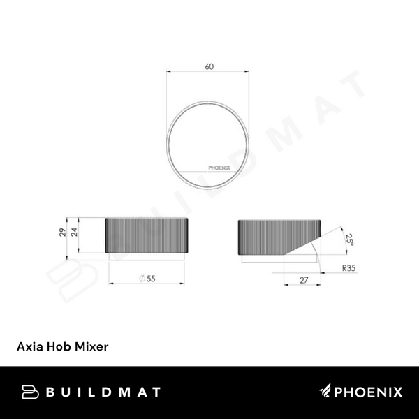 Phoenix Axia Hob Mixer Chrome Lead Free