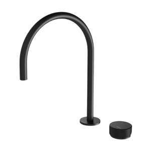 Phoenix Axia Hob Sink Mixer Set 220mm Gooseneck Matte Black