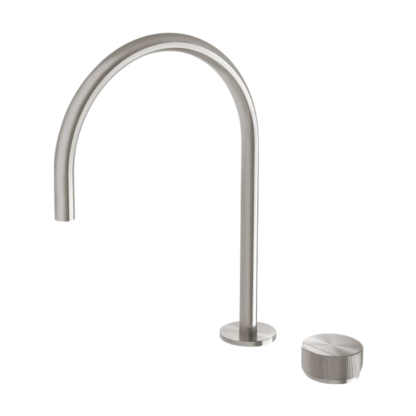 Phoenix Axia Hob Sink Mixer Set 220mm Gooseneck Brushed Nickel