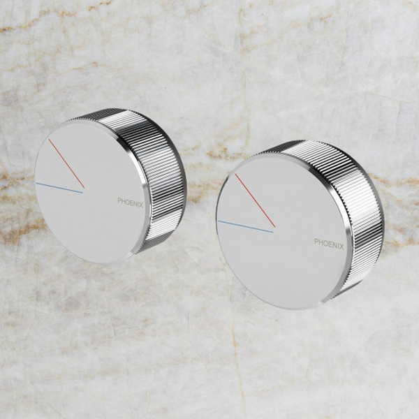 Phoenix Axia Twin Shower Mixer / Wall Mixer Chrome