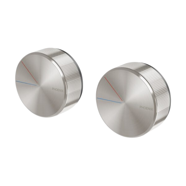 Phoenix Axia Twin Shower Mixer / Wall Mixer Brushed Nickel