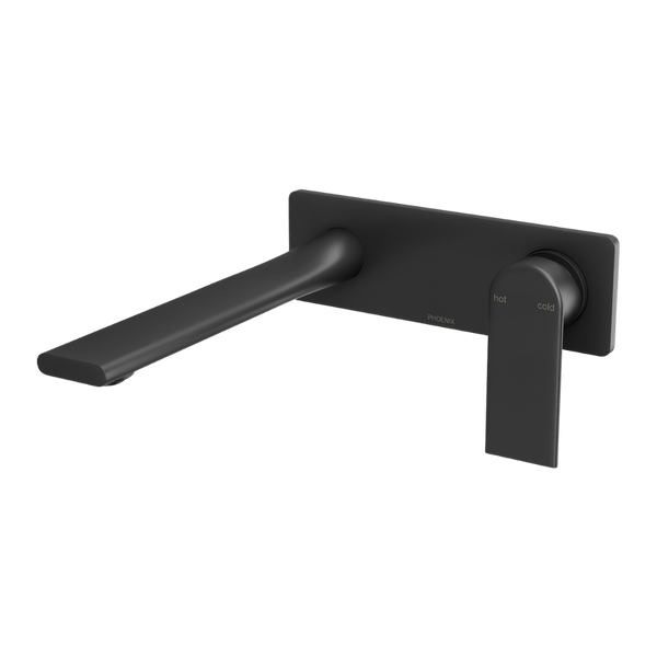 Phoenix Teel SwitchMix Wall Basin/Bath Mixer Set 200mm (Complete Kit) Matte Black Lead Free