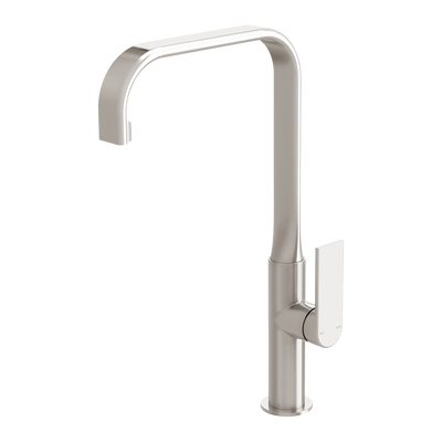 Phoenix Teel Sink Mixer 200mm Squareline Brushed Nickel