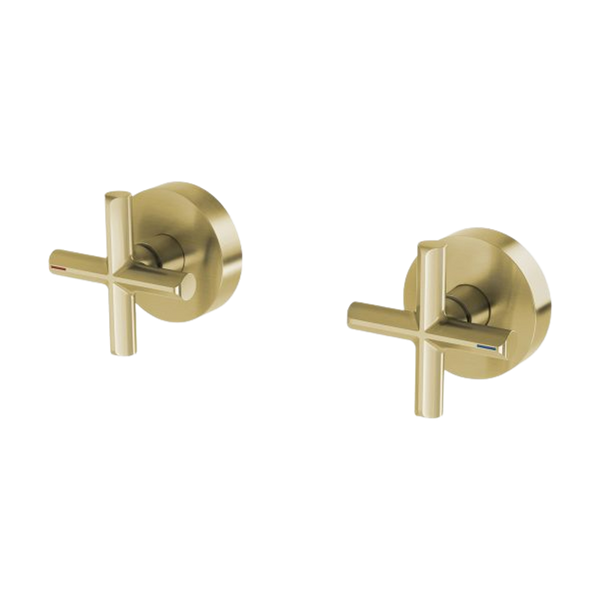 Phoenix Vivid Slimline Plus Wall Top Assemblies Brushed Gold Lead Free
