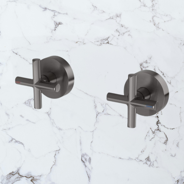 Phoenix Vivid Slimline Plus Wall Top Assemblies Brushed Carbon Lead Free