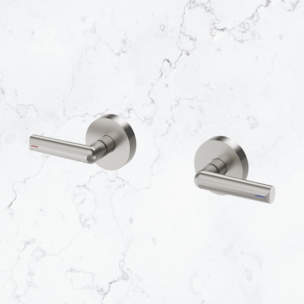 Phoenix Vivid Slimline Plus Lever Wall Top Assemblies Brushed Nickel Lead Free