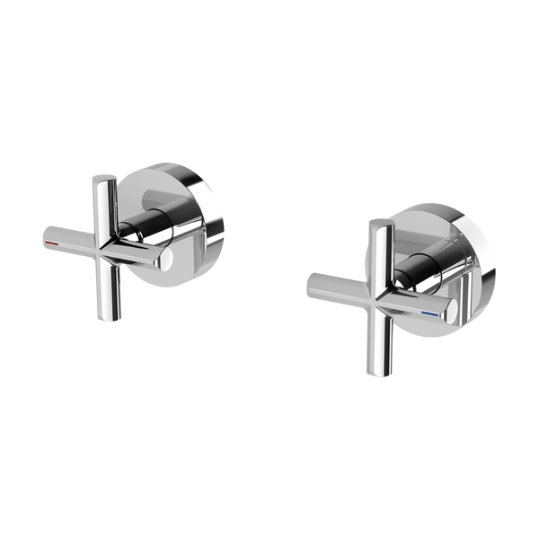 Phoenix Vivid Slimline Plus Wall Top Assemblies 15mm Extended Spindles Chrome