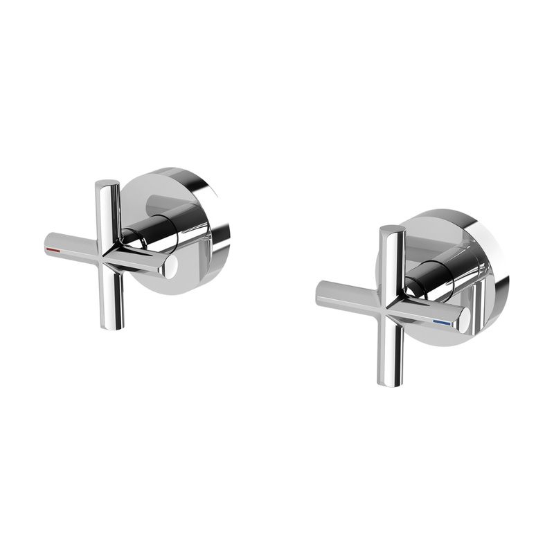 Vivid Slimline Plus Wall Top Assemblies 15mm Extended Spindles Chrome