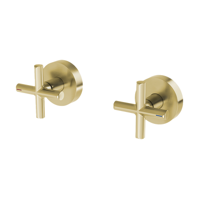 Phoenix Vivid Slimline Plus Wall Top Assemblies 15mm Extended Spindles Brushed Gold Lead Free