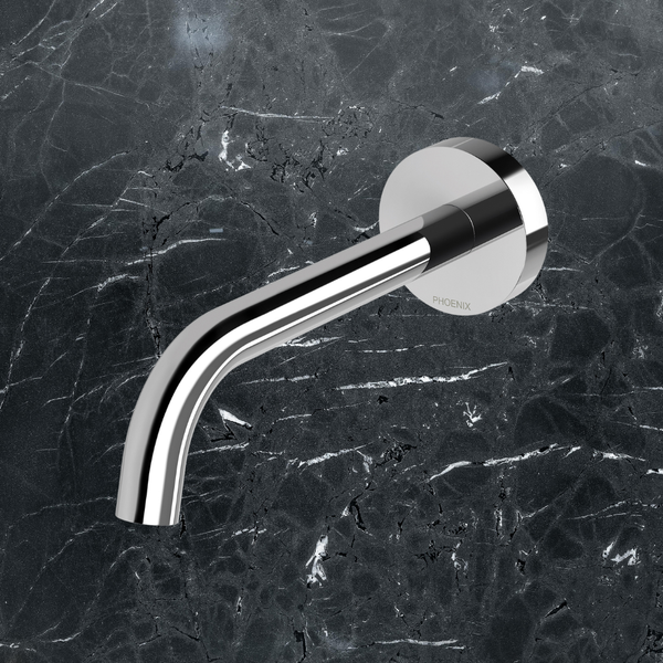 Phoenix Vivid Slimline Plus Wall Basin / Bath Outlet 180mm Chrome Lead Free