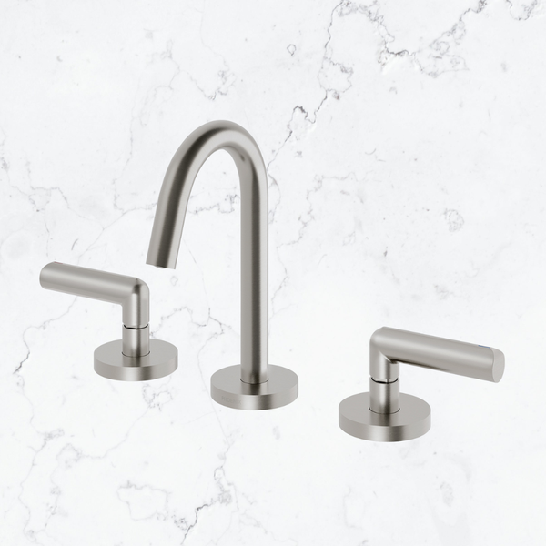 Phoenix Vivid Slimline Plus Lever Basin Set Brushed Nickel Lead Free