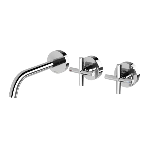 Phoenix Vivid Slimline Plus Wall Basin / Bath Hostess Set 180mm Outlet Lead Free Chrome