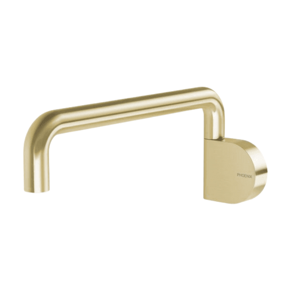 Phoenix Designer Swivel Bath Outlet 230mm Round Brushed Gold