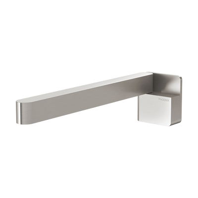 Phoenix Designer Swivel Bath Outlet 230mm Square Brushed Nickel