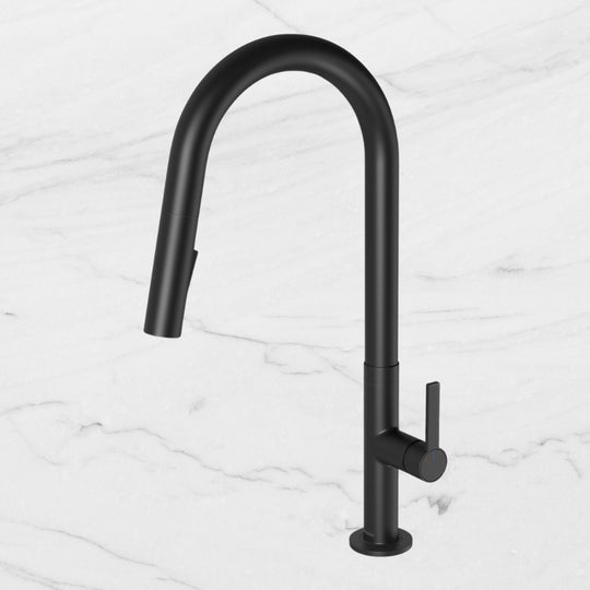 Lexi MKII Matte Black Pull Out Sink Laundry Tap Mixer Lead Free