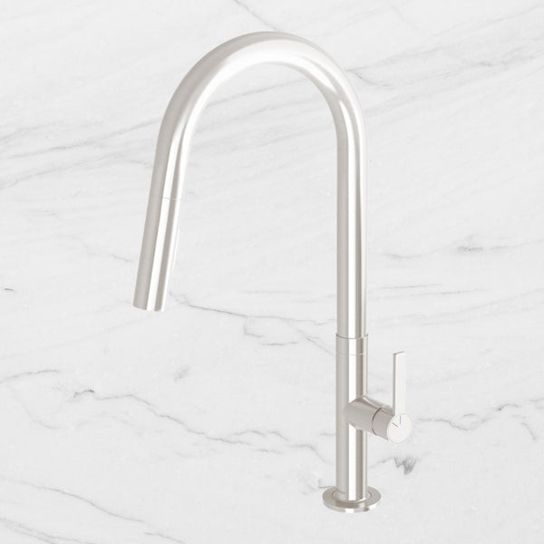Phoenix Lexi MKII Brushed Nickel Pull Out Sink Mixer