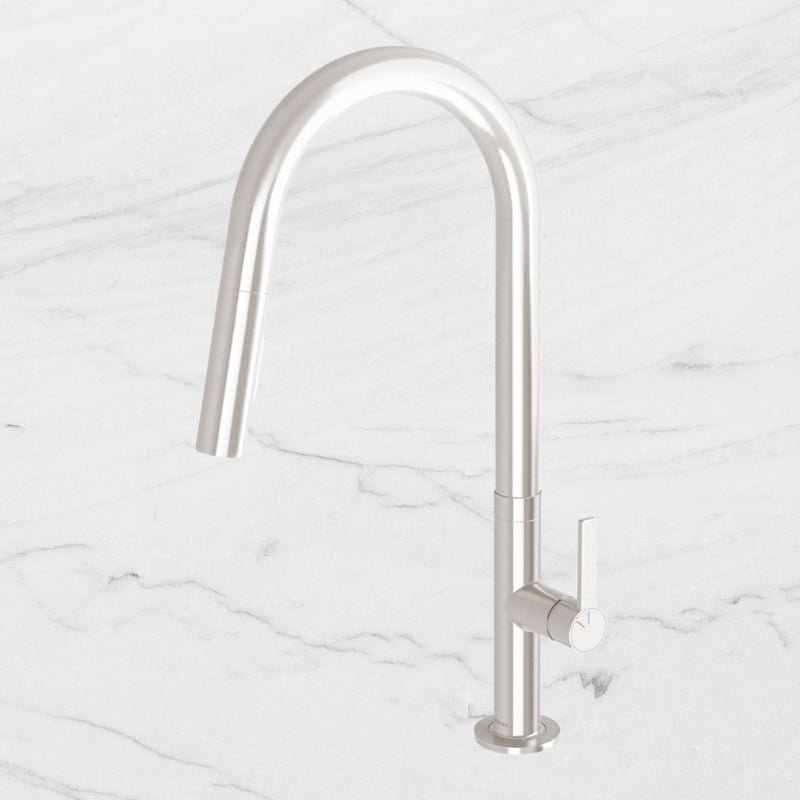 Phoenix Lexi MKII Brushed Nickel Pull Out Sink Mixer Buildmat