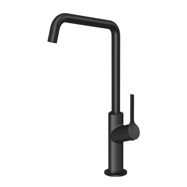 Phoenix Ester Matte Black Sink Mixer 200mm Squareline