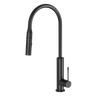 Phoenix Deja Pull Out Matte Black Sink Mixer 220mm
