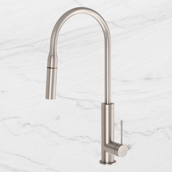 Phoenix Deja Pull Out Sink Mixer 220mm Lead Free Brushed Nickel