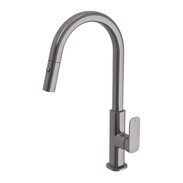 Phoenix Nuage Pull Out Sink Mixer 200mm Lead Free Brushed Carbon