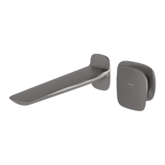 Phoenix Nuage Wall Basin / Bath Mixer Set 200mm Brushed Carbon Lead Free