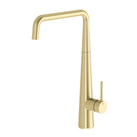 Phoenix Erlen Brushed Gold Sink Mixer 200mm Squareline