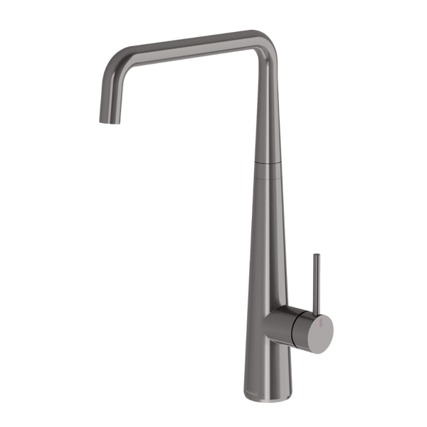 Phoenix Erlen Brushed Carbon Sink Mixer 200mm Squareline