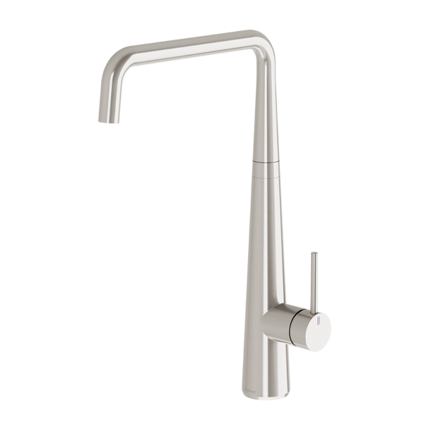 Phoenix Erlen Brushed Nickel Sink Mixer 200mm Squareline