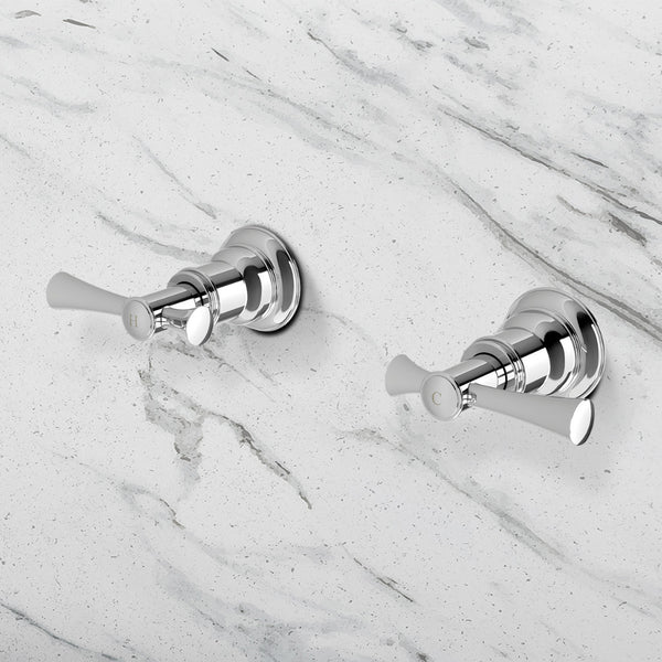 Phoenix Cromford Wall Top Assemblies 15mm Extended Spindles Lead Free Chrome