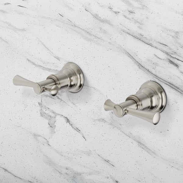 Phoenix Cromford Wall Top Assemblies 15mm Extended Spindles Brushed Nickel