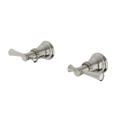 Cromford Wall Top Assemblies 15mm Extended Spindles Brushed Nickel