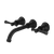 Phoenix Cromford Wall Basin / Bath Tap Set Lead Free Matte Black