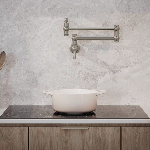 Phoenix Cromford Pot Filler Brushed Nickel Lead Free