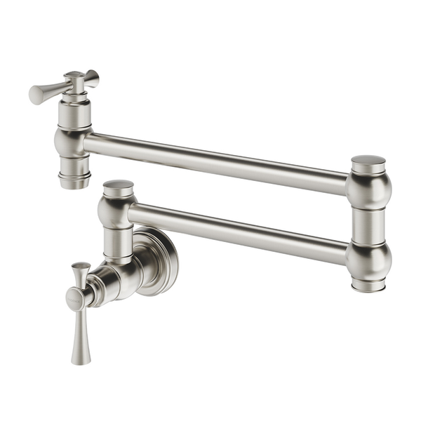Phoenix Cromford Pot Filler Brushed Nickel Lead Free
