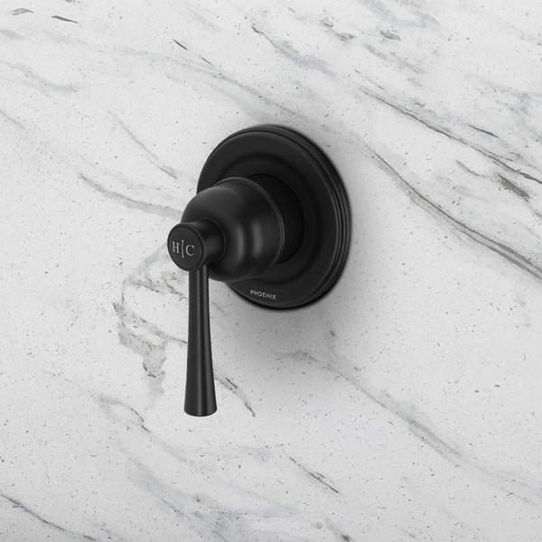 Phoenix Cromford SwitchMix Shower / Wall Mixer Fit-Off Kit Matte Black