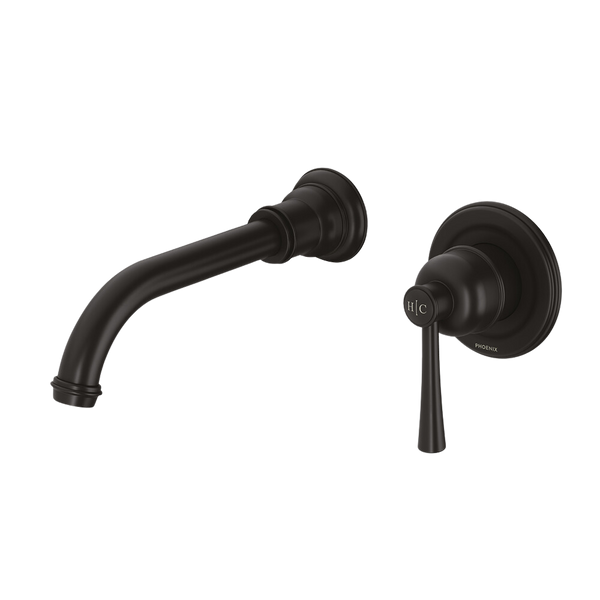 Phoenix Cromford SwitchMix Wall Basin/Bath Mixer Set Fit-Off Kit Matte Black