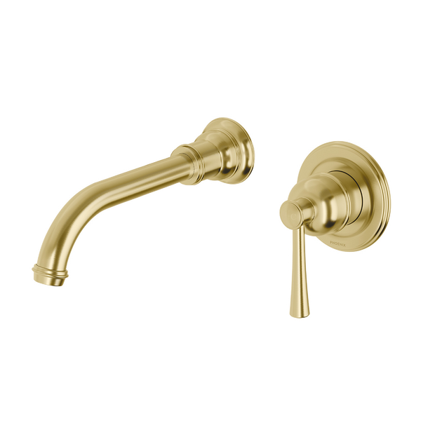 Phoenix Cromford SwitchMix Wall Basin/Bath Mixer Set (Fit-Off Kit Only) Brushed Gold Lead Free