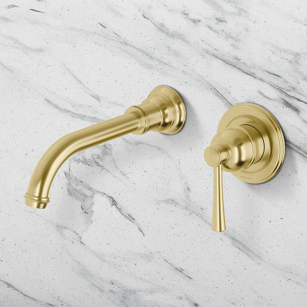 Phoenix Cromford SwitchMix Wall Basin/Bath Mixer Set (Fit-Off Kit Only) Brushed Gold Lead Free