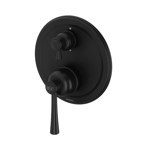 Phoenix Cromford SwitchMix Shower/Bath Divertor Mixer Fit-Off Kit Matte Black