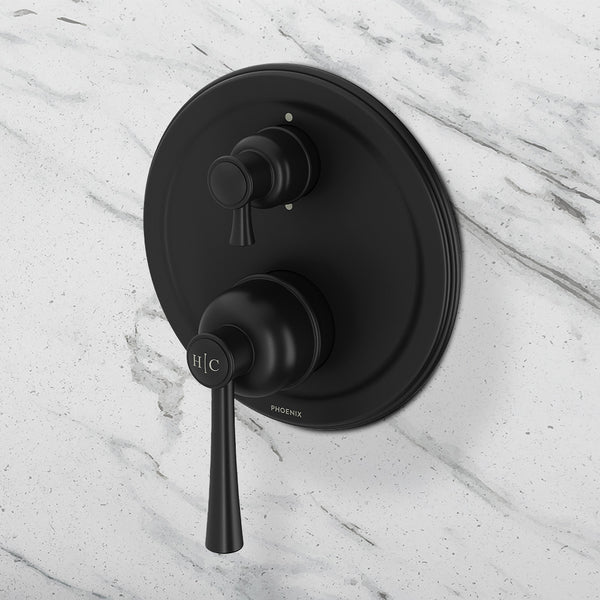 Phoenix Cromford SwitchMix Shower/Bath Divertor Mixer Fit-Off Kit Matte Black