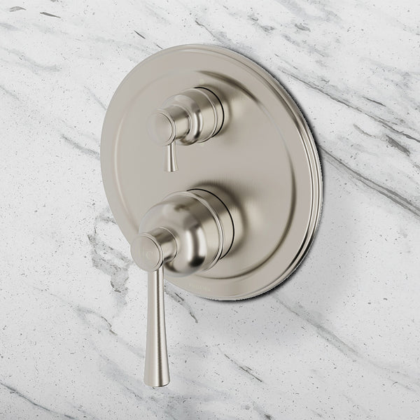 Phoenix Cromford SwitchMix Shower/Bath Divertor Mixer Fit-Off Kit Lead Free Brushed Nickel