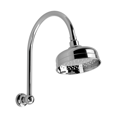Cromford High-Rise Shower Arm and Rose Chrome