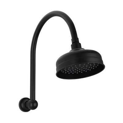 Phoenix Cromford High-Rise Shower Arm and Rose Matte Black