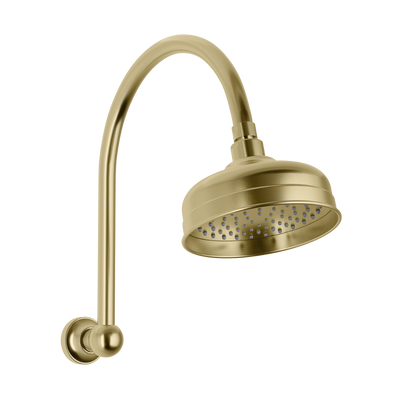 Phoenix Cromford High-Rise Shower Arm and Rose Brushed Gold