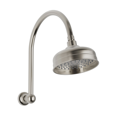 Phoenix Cromford High-Rise Shower Arm and Rose Brushed Nickel