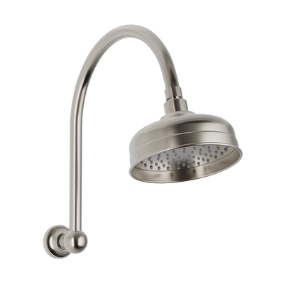 Cromford High-Rise Shower Arm and Rose Brushed Nickel