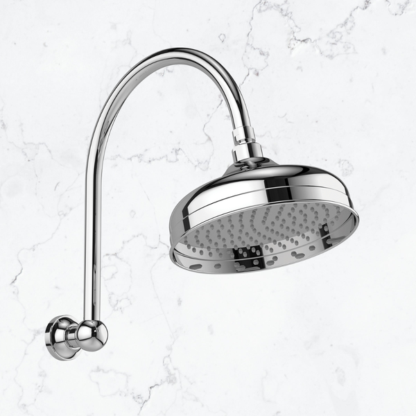 Phoenix Cromford High-Rise Shower Arm and Rose 210mm Chrome