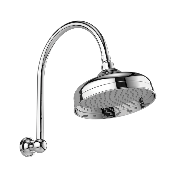 Phoenix Cromford High-Rise Shower Arm and Rose 210mm Chrome