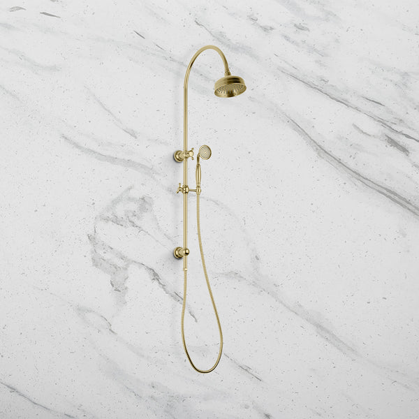 Phoenix Cromford Twin Shower Brushed Gold